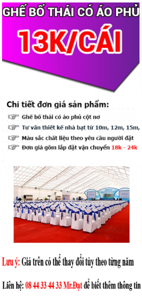 Ghế bố Thái có áo phủ